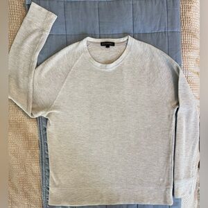 Banana Republic Heather Gray Crewneck Sweatshirt Mens M Textured Cotton